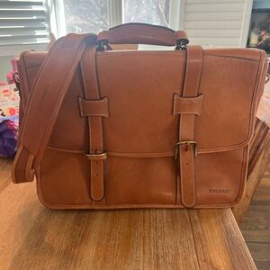 Tan Leather Men's Briefcase